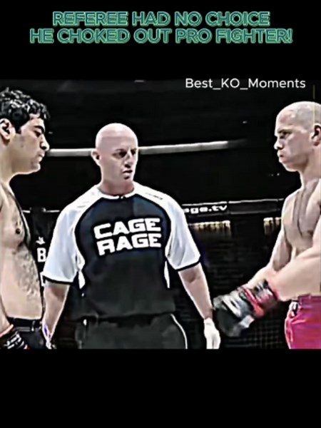 This viral clip features an infamous Cage Rage bout where fighter Atilla Kubilay showed extreme hostility before and during the match. Prior to the fight starting, Kubilay assaulted opponent Richard by grabbing his hand, slapping him across the face, and throwing a cheap shot during the official instructions. Once the bout began, Kubilay took the fight to the canvas and threw illegal knees to the head of a grounded opponent. When referee Marc Goddard stepped in to stop the foul, Kubilay ignored 