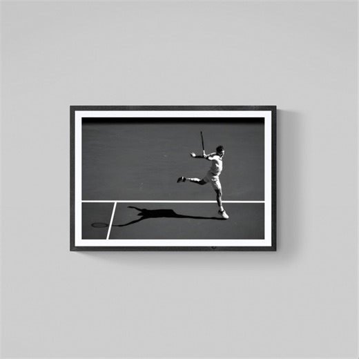 Roger Federer Poster – Tennis Motion Shot – Black & White Sports Wall Art (digital Download) - Etsy