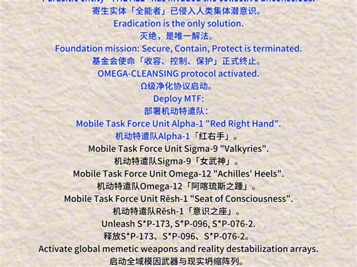 O5议会为何撤销人类保护协议？SCP终极世界观解读6基金会真的别无选择吗？Ω级净化的残酷逻辑