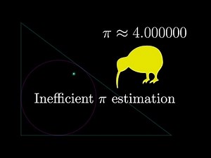 Kiwi inefficiently estimates pi