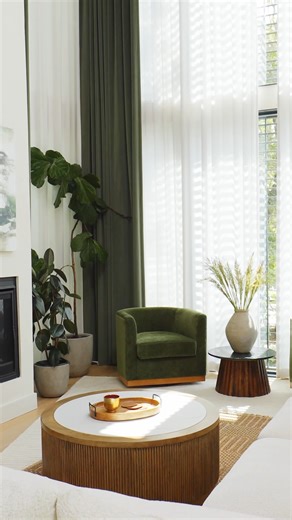 This stylish-yet-comfy living room makeover is undefeated for game-day hosting. https://apartmenttherapy.visitlink.me/psNxsm | Apartment Therapy