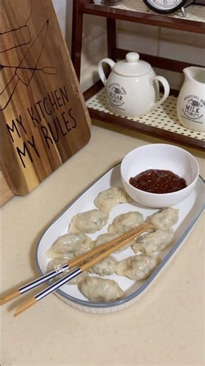 Chicken momos/ pan fried/ recipe in description #ramadanrecipes #chickenmomos #kerala #khobar
