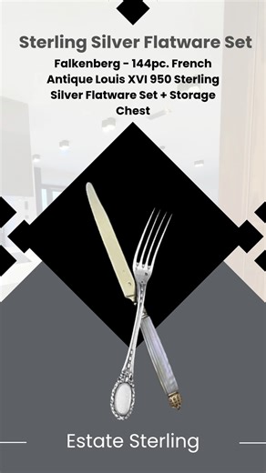 Falkenberg - 144pc. French Antique Louis XVI 950 Sterling Silver Flatware Set + Storage Chest #FalkenbergSilverware #louisxviflatware #frenchsilverset #950sterlingsilver #antiqueflatware #vintagesilverware #silverflatwareset | French Antique Sterling Silver (estate-sterling.com) | Facebook