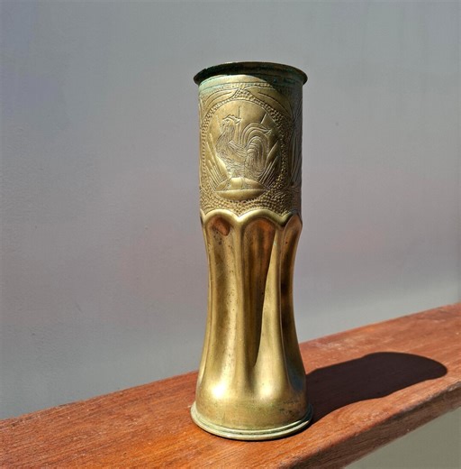 WW1 British Trench Art Brass Shell Casing: French Hen Decor - Etsy