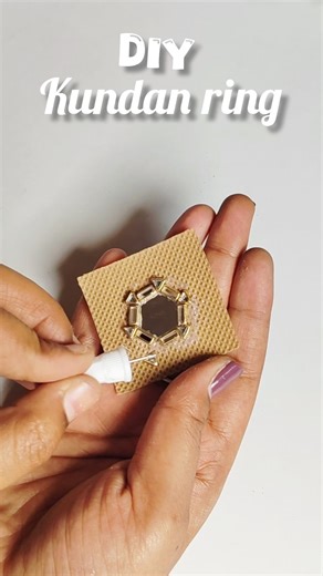 DIY Stunning Kundan Ring 💍 | Easy Handmade Ring at Home #shorts