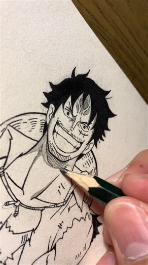 1.9M views · 75K reactions | "Draw Luffy as a 35 year old." (ASMR) #onepiece #drawing #asmr | Harlem Tenio | Facebook