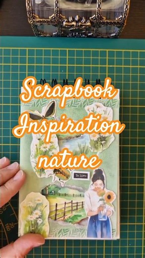 Scrapbook Inspiration Page theme nature #scrapbooking #scrapbookingideas #junkjournal #journaling