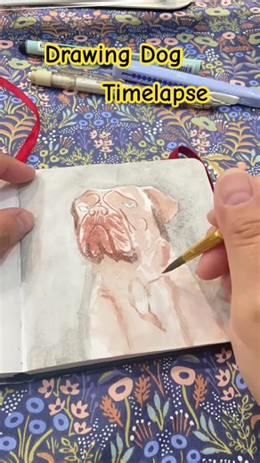 Timelapse #art #drawing #dog
