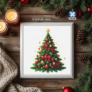 Christmas Tree Cross Stitch Pattern: Festive Holiday DIY (PDF Pattern) - Etsy