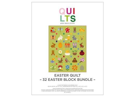 Easter Quilt 32 Block Pattern Bundle – PDF Pattern – Quilt for Easter Rabbits - Etsy