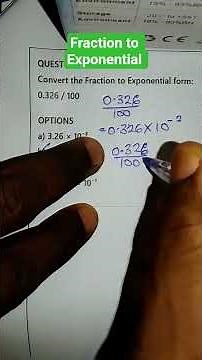 convert the number to Exponential #highschoolmath #basicproblems #maths
