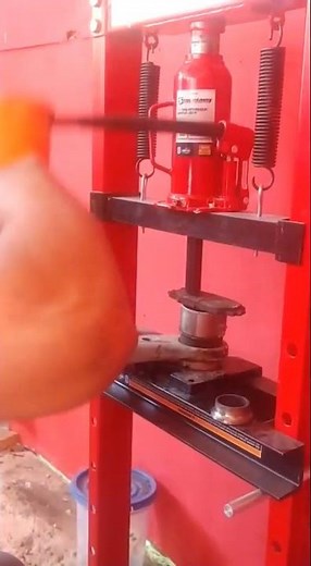 How i press in control arm bushing..