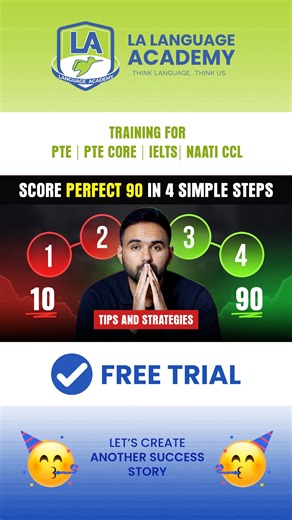 LA Language Academy on Instagram: "Score Perfect 90 in 4 Simple Steps - Tips and Strategies 🧐😱 Confused by the new changes in PTE? Don't worry - We’ve got you covered! 🎯 In this video, I will explain 4 key changes, smart time management tips, and proven strategies to help you score 90+ in all sections. 📈 No more relying on outdated templates - it's time to upgrade your prep! 💯 🎯 What you’ll learn in this video: ✅ What are the changes in PTE? ✅ 4 Important Things to Follow ✅ How to boost re