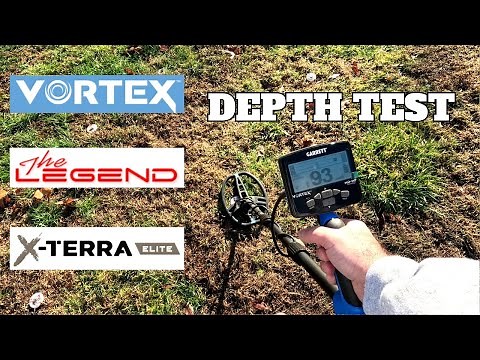 GARRETT VORTEX VS NOKTA LEGEND VS MINELAB ELITE - DEPTH TEST