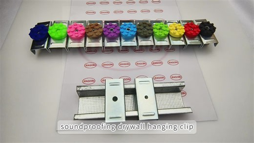 Stock RISC-1 Black Green Blue Red Purple Resilient Sound Isolation Clips for Soundproofing for Ceiling, Drywall, Gypsum Board