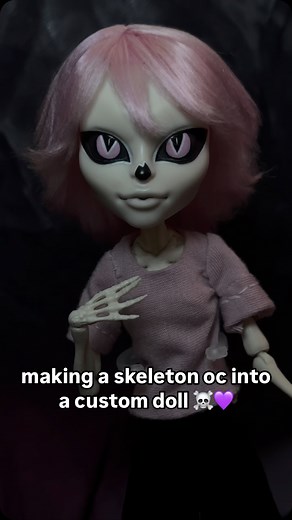 makenna 𐐪♡𐑂 | making chiller the skeleton into a custom doll! ☠️💜 had such a fun time working on skelita for this custom!! i havent had the chance to... | Instagram