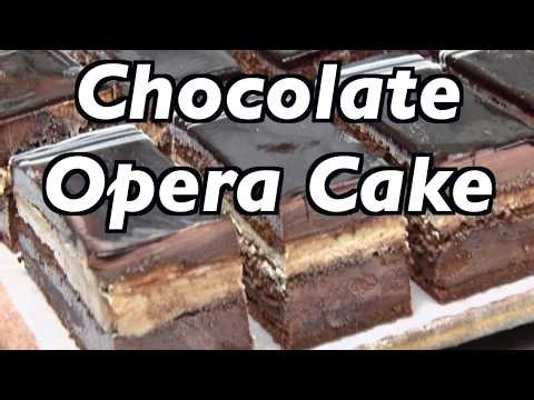 Opera cake French Chocolate sponge cake with Chef Julien .