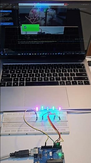 LED ON/OFF Using Hand Gesture 🤯 | No Touch Arduino Hack! #diyelectronics