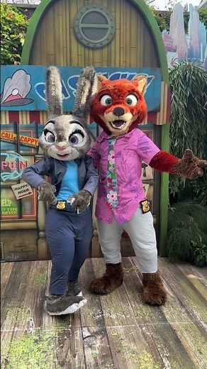 Judy Hopps & Nick Wilde from Zootopia 2 🐰🦊 #disney #disneyland #zootopia #disneycaliforniaadventure