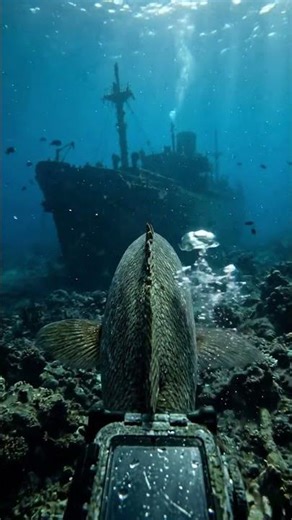 Man releases fish with camera into ocean