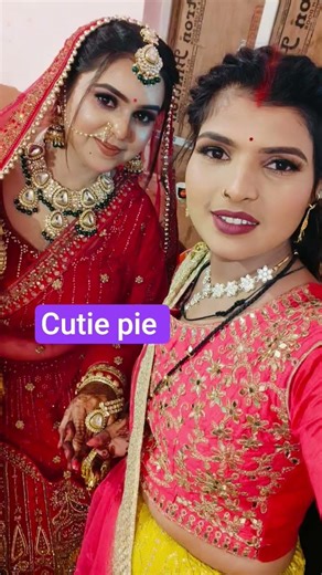 super cute bride ❤️ @Shubhangimakeover0571#viral YouTube #short# video #aligarh makeupvideo