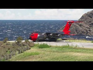INSANE Takeoff: Airbus A400M Blasts Off Saba Airport's SHORT Runway!