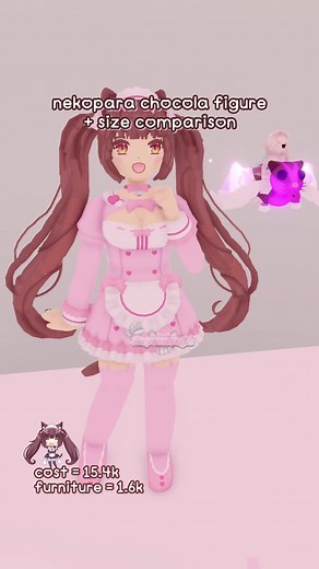 first time building an actual anime figure in adopt me 🧁 chocola commission ; nft !! layout ib - @yarsubab #cutecore #nekopara #robloxfyp #plushies #adoptme