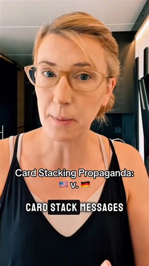 Tone: Serious Card Stacking Propaganda: USA 🇺🇸 v. Germany 🇩🇪 | Usamomingermany