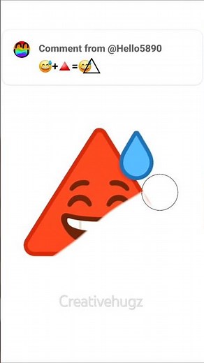 Emoji mix 😅+🔺️| A nervous face caught in a warning situation! #viral #trending #shorts #creativehugz