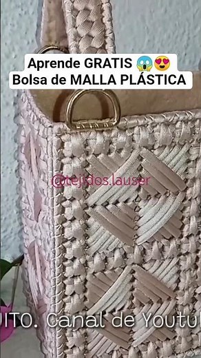 How to make a plastic mesh or plastic canvas bag #tejidoslauser
