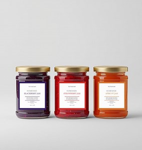 Jam Label Template: Homemade Logos, Printable Circle Jar Stickers, Minimalist Canning Stickers, Small Business Logo, Wrap Around Labels - Etsy UK