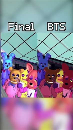 FNAF Retro vs FNAF Cartoon Animatronics Standoff (BTS)