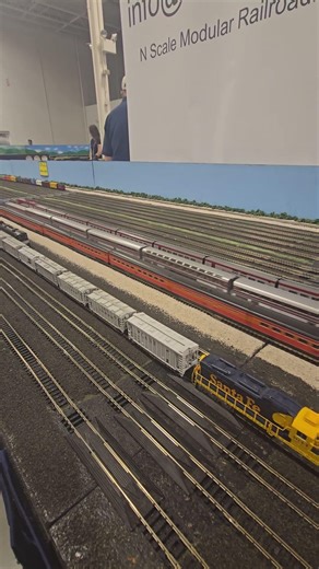 N Scale trains on the Northern Virginia NTrak layout. #modeltrains #trains #railfan #hobby #ntrak