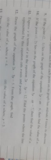 Draw the graph of the equation 2x - 3y = 5. From the graph, fin... | Filo