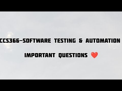 CCS366-software testing and automation important questions 🔗🖇️ subscribe for more videos 📸❤️