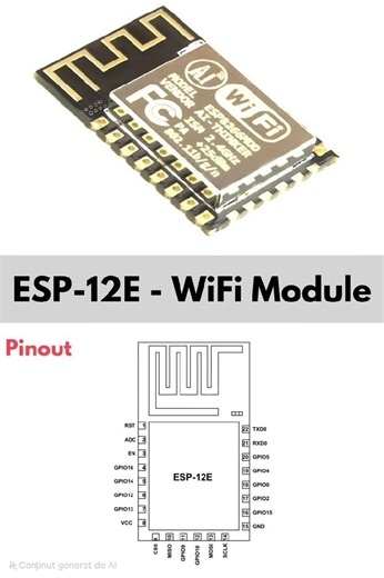 ESP12E WiFi Module Pinout description