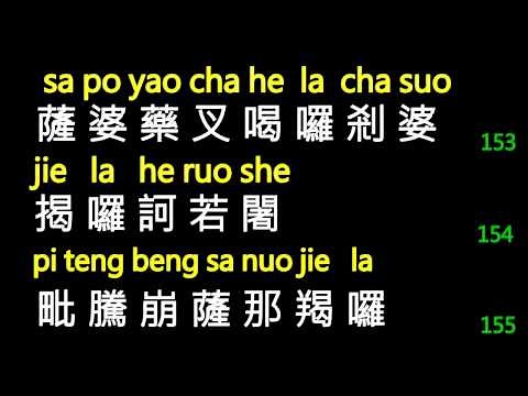楞严咒繁体拼音