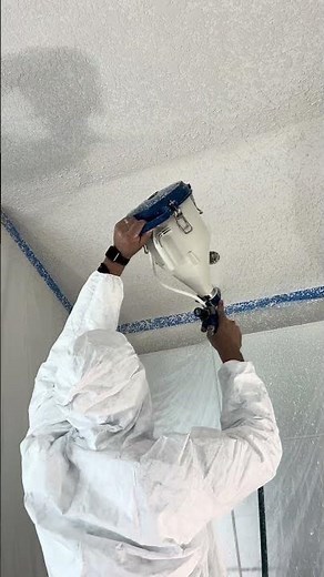 How to spray Knockdown ceiling texture.