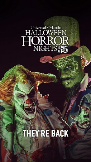the forces of horror are BACK 🎪 Jack The Clown and Dr. Oddfellow return to wreak havoc together at this year's Halloween Horror Nights. u ready? #HHN35 #UniversalOrlandoResort #HalloweenHorrorNights