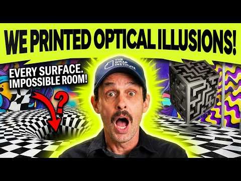 WE PRINTED OPTICAL ILLUSIONS ON EVERY SURFACE FLOOR, WALLS, GLASS & CORNERS