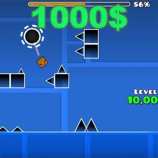 10000 Dollar Challenge In Geometry Dash Be Like... [Geometry Dash Short]