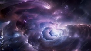 Displaying an exquisite celestial dance, this captivating image showcases the swirling patterns of cosmic microwave background radiation, offering a glimpse into the inherently dynamic Abstract video