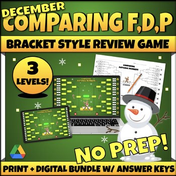 Fun Holiday Math Christmas Games Comparing Rational Numbers Digital Activity