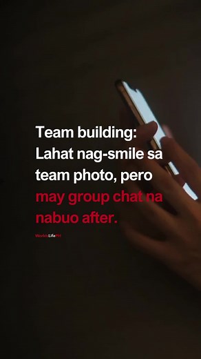 Team building daw para mas maging malapit sa isat-isa kaso parang lalong nagkawatakwatak,sad. | Work is Life PH