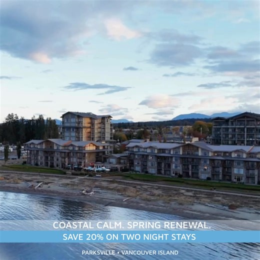 Spring mornings by the sea. Enjoy 20% off a rejuvenating two-night coastal getaway. | Parksville Qualicum Beach