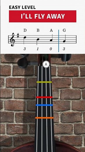 HOW TO Play I'll Fly Away on Violin for Beginners (Easy Tutorial) #shorts