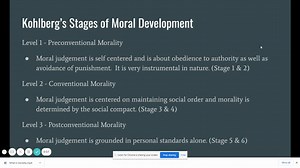 What are the stages of moral development according to...