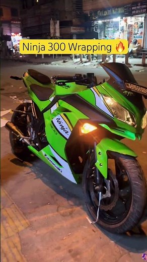 Ninja 300 Full Custom Wrapping & Modification 🔥 #ninja300 #bikewrapping #shorts