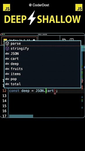 Deep vs Shallow Copy in Javascript objects #javascript #shorts