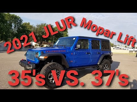 35's vs. 37's Tire Choices 2021 Jeep Wrangler Unlimited Rubicon JLUR Mopar lift with 35's
